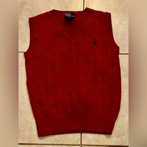 Polo Ralph Lauren V-Neck Red Sweater Vest
